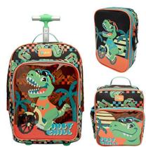 Kit Mochila + Lancheira + Estojo Dino Miami Puket