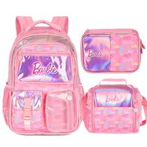 Kit Mochila Lancheira Estojo Escolar Bolsa Menina Barbie
