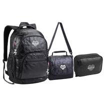 Kit Mochila Lancheira Estojo Feminina Matelassê ColorUp Kit Mochila Lancheira Estojo Feminina Matelassê ColorUp