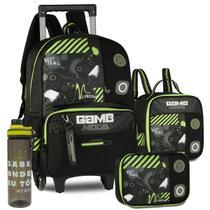 Kit Mochila Lancheira Estojo Gamer Video Game Meninos Escola