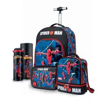 Kit Mochila Lancheira Estojo Garrafa Homem Aranha Marvel Kit Mochila Lancheira Estojo Garrafa Homem Aranha Marvel