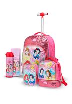Kit Mochila Lancheira Estojo Garrafa Princesas Infantil Disney Kit Mochila Lancheira Estojo Garrafa Princesas Infantil Disney