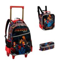 Kit Mochila + Lancheira + Estojo Heroes Infinity