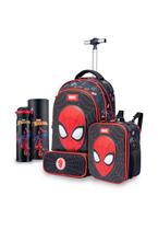 Kit Mochila Lancheira Estojo Homem Aranha Rodinha Marvel Kit Mochila Lancheira Estojo Homem Aranha Rodinha Marvel