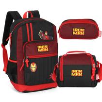 Kit Mochila Lancheira Estojo Hulk Capitao America Avengers