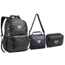 Kit Mochila Lancheira Estojo Juvenil Matelassê ColorUp Kit Mochila Lancheira Estojo Juvenil Matelassê ColorUp