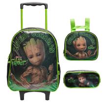 Kit Mochila Lancheira Estojo Xeryus Groot X Preto e Verde Kit Mochila Lancheira Estojo Xeryus Groot X Preto e Verde