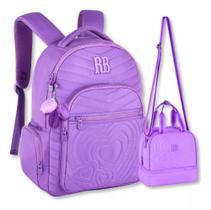 Kit Mochila + Lancheira Feminina Juvenil Rebecca Bonbon - Coleção 2025