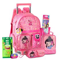 Kit Mochila Lancheira Luluca Infantil Coleção 2025 Pandinha