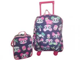 Kit Mochila + Lancheira Panda Miami Puket