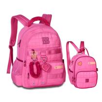Kit Mochila + Lancheira Rebecca Bonbon Plush Dreams Rosa