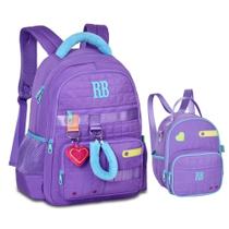 Kit Mochila + Lancheira Rebecca Bonbon Plush Dreams Roxo