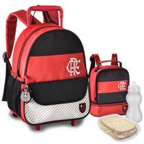Kit Mochila Lancheira Térmica Rodinhas Carrinho Flamengo Pets Infantil Escolar Reforçada Resistente Kit Mochila Lancheira Térmica Rodinhas Carrinho Flamengo Pets Infantil Escolar Reforçada Resistente