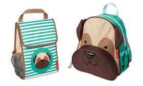 Kit Mochila + Lancheira Térmica Skip Hop Zoo Cachorro Pug