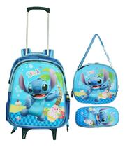 Kit Mochila Lilo Stitch Rodinhas Infantil Feminina Escolar G