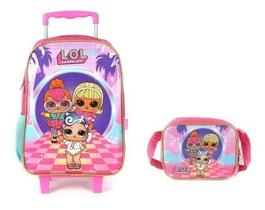 Kit Mochila Lol + Lancheira Infantil Escolar Oficial Luxcel Kit Mochila Lol + Lancheira Infantil Escolar Oficial Luxcel