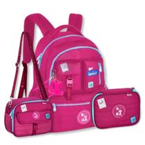 Kit Mochila Luluca Com Lancheira E Estojo Box Bolsa Escolar Kit Mochila Luluca Com Lancheira E Estojo Box Bolsa Escolar
