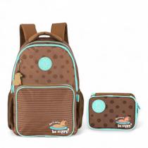 Kit Mochila Luxcel Capivara Escolar