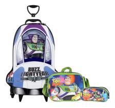 Kit Mochila Malinha 3d Buzz Lightyear Nave 3 Rodinhas Grande Kit Mochila Malinha 3d Buzz Lightyear Nave 3 Rodinhas Grande