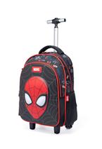 Kit Mochila Marvel Rodinha Estojo Lancheira Spider Man Escolar