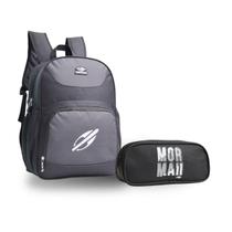 Kit Mochila Masculina Casual Resistente Espaço Notebook e Estojo Mormaii