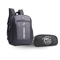 Kit Mochila Masculina Casual Resistente Espaço Notebook e Estojo Mormaii