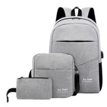 Kit Mochila Masculina Escolar Notebook Bolsa Transversal Masculina Necessaire Star Shop