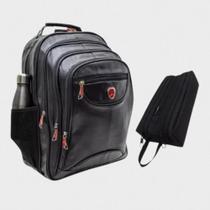 kit Mochila Masculina Executiva Bolsa masculina Com Estojo