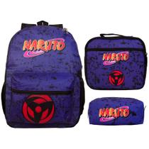 Kit Mochila Masculina Grande Escola Naruto Costas Toys 2U