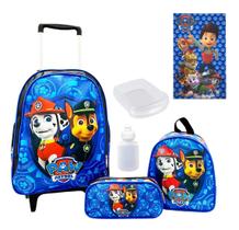 Kit Mochila Masculina Infantil Rodinhas Patrulha Canina