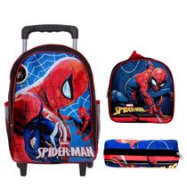 Kit Mochila Masculina Reforçada Infantil Spider Man Rodinha Kit Mochila Masculina Reforçada Infantil Spider Man Rodinha