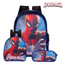 Kit Mochila Masculino Infantil Spider Man G Escolar Costa