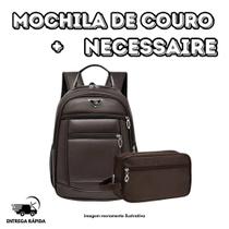 Kit Mochila material sintético Unissex Reforçada Notebook 15” + Necessaire