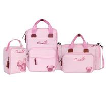 Kit Mochila Maternidade Premium Disney Minnie Rosa Babygo