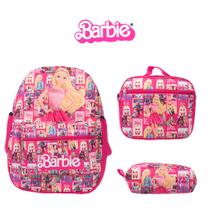 Kit Mochila Menina Barbie Com Lancheira Infantil Resistente