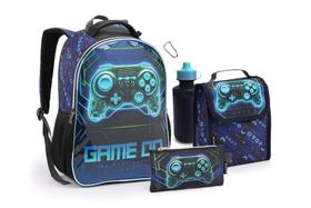 Kit Mochila Menino Infantil Game Lancheira Estojo Garrafa - Seanite