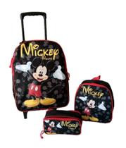 Kit Mochila Mickey Mouse Escolar Rodinhas Kit Mochila Mickey Mouse Escolar Rodinhas