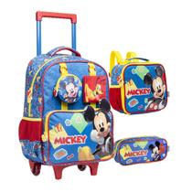 Kit Mochila Mickey Y Infantil Rodinha Menino Lancheira Estoj Kit Mochila Mickey Y Infantil Rodinha Menino Lancheira Estoj