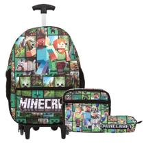 Kit Mochila Minecraft Infantil + Lancheira e Estojo Kit Mochila Minecraft Infantil + Lancheira e Estojo