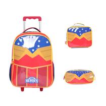 Kit Mochila mochilete C/Rodinha, Estojo Lanch Stargilr 42375