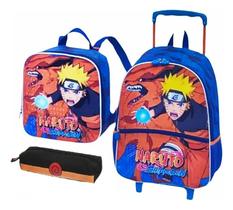 Kit Mochila Naruto Anime Escolar Lancheira Meninos Rodinhas Kit Mochila Naruto Anime Escolar Lancheira Meninos Rodinhas