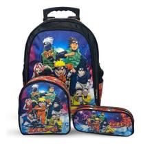 Kit Mochila Naruto Juvenil Masculina Infantil