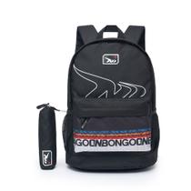 Kit Mochila Onbongo Bolsa Masculina Feminina Grande Espaçosa Notebook Com Estojo