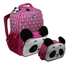 Kit Mochila Panda Infantil Feminina Costas + Estojo M4206 Kit Mochila Panda Infantil Feminina Costas + Estojo M4206