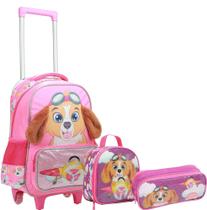 Kit Mochila Patrulha Canina Infantil Rodinhas Aula MIF5331-C - YEPP