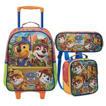 Kit Mochila Patrulha Canina Jungle Pups Lancheira Estojo