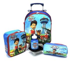 Kit Mochila Patrulha Canina Rodas M Paw Patrol Lancheira F5 Kit Mochila Patrulha Canina Rodas M Paw Patrol Lancheira F5