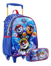 Kit Mochila Patrulha Canina Rodinhas Estojo Infantil Oficial