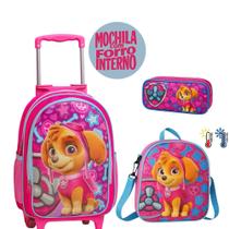 Kit Mochila Patrulha Canina Rodinhas + Lancheira Térmica + Estojo Kit Mochila Patrulha Canina Rodinhas + Lancheira Térmica + Estojo