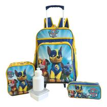 Kit Mochila Patrulha Canina Super Filhote Bolso Rodinha M F5